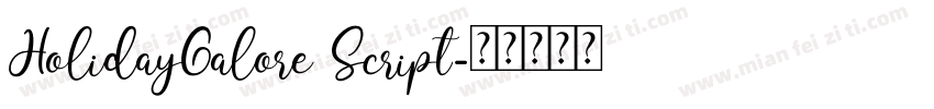 HolidayGalore Script字体转换